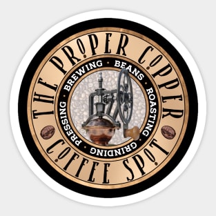 The Proper Copper Coffee Spot Sticker